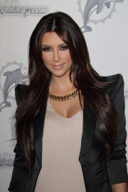 Kim Kardashian Miami Dolphins Orange Carpet 12